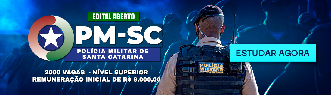 Concurso PM SC Soldado PMSC Temporário Edital Aberto AlfaCon Concursos Públicos&nbsp;