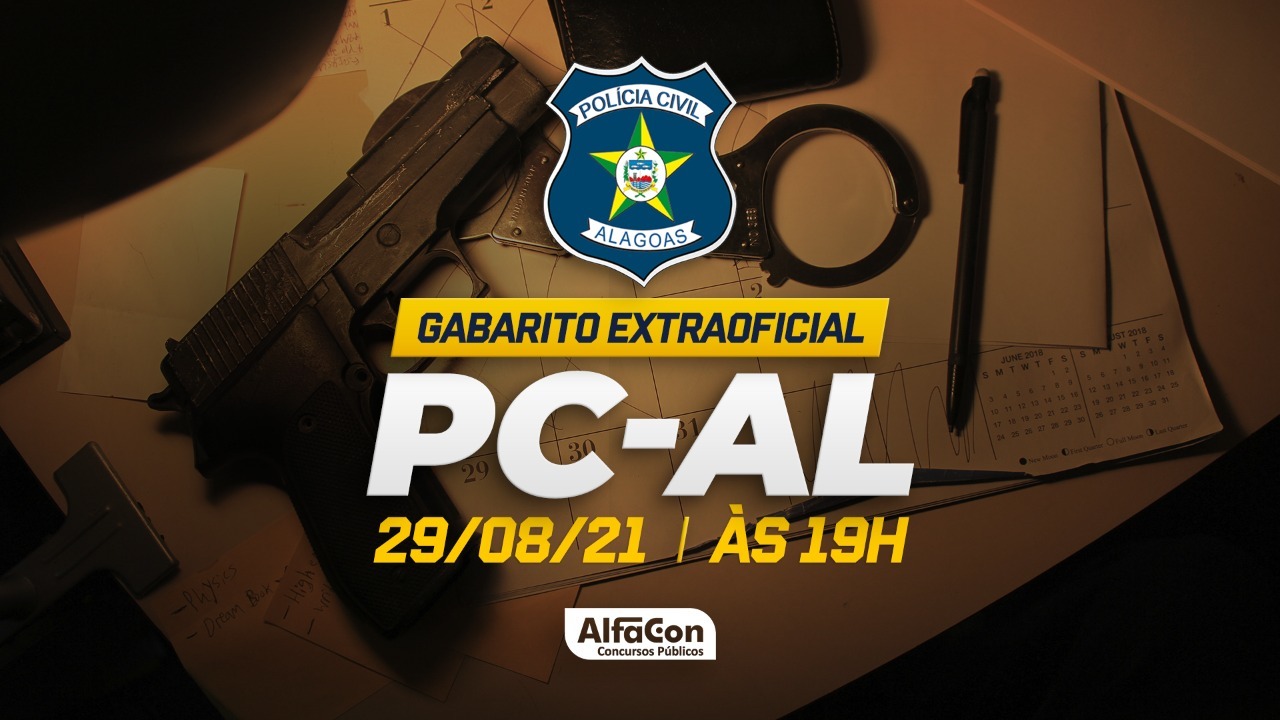 Gabarito Extraoficial e questões passíveis de recurso - Agente e Escrivão PCAL