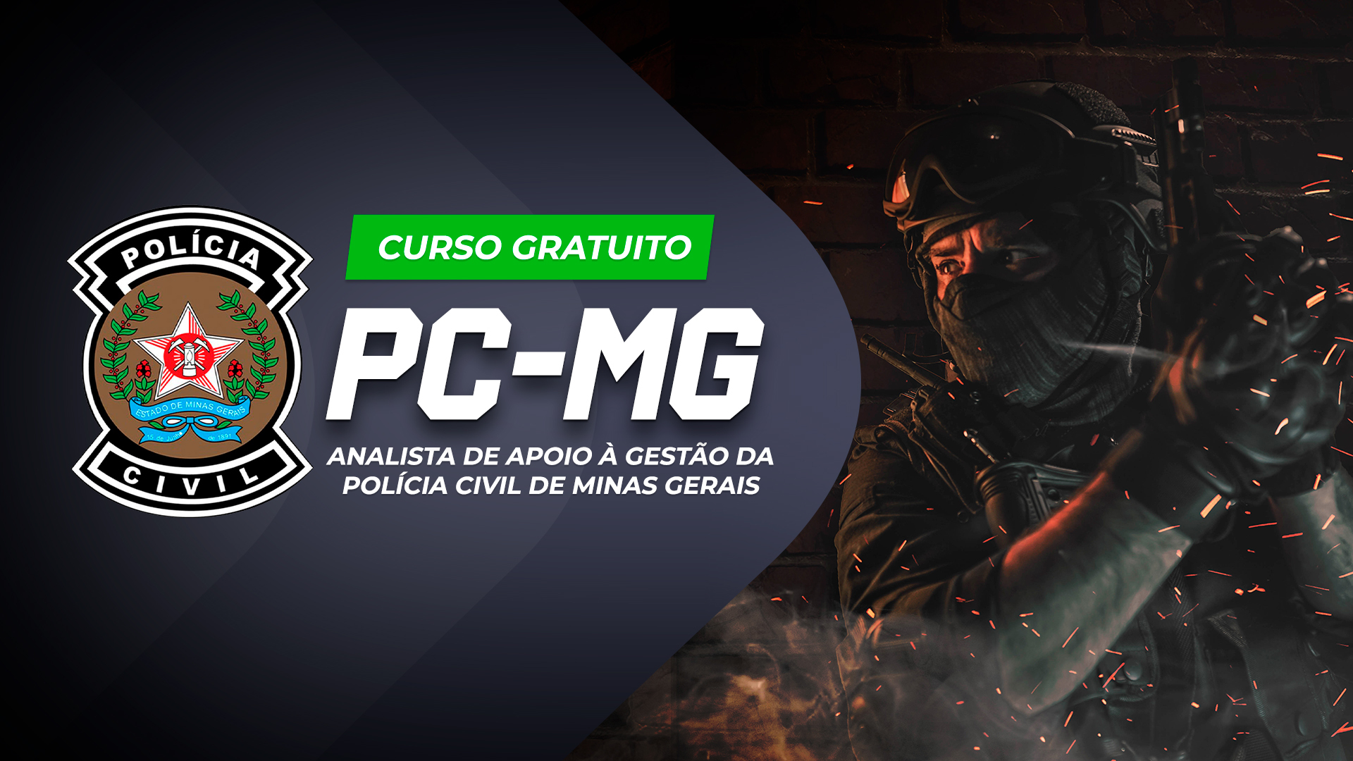 PC MG - Analista de Apoio à Gestão da Polícia Civil de Minas Gerais - GRATUITO