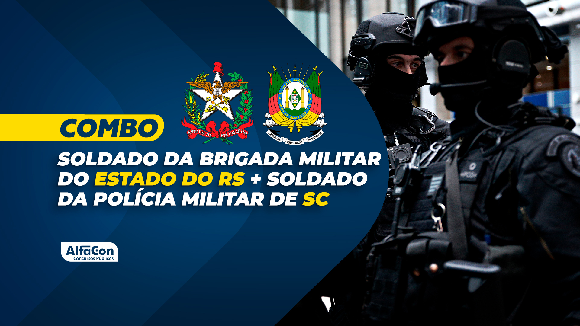 COMBO - SOLDADO DA BRIGADA MILITAR DO ESTADO DO RIO GRANDE DO SUL + PM SC - SOLDADO DA POLÍCIA MILITAR DE SANTA CARTARINA