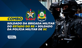 COMBO - SOLDADO DA BRIGADA MILITAR DO ESTADO DO RIO GRANDE DO SUL + PM SC - SOLDADO DA POLÍCIA MILITAR DE SANTA CARTARINA
