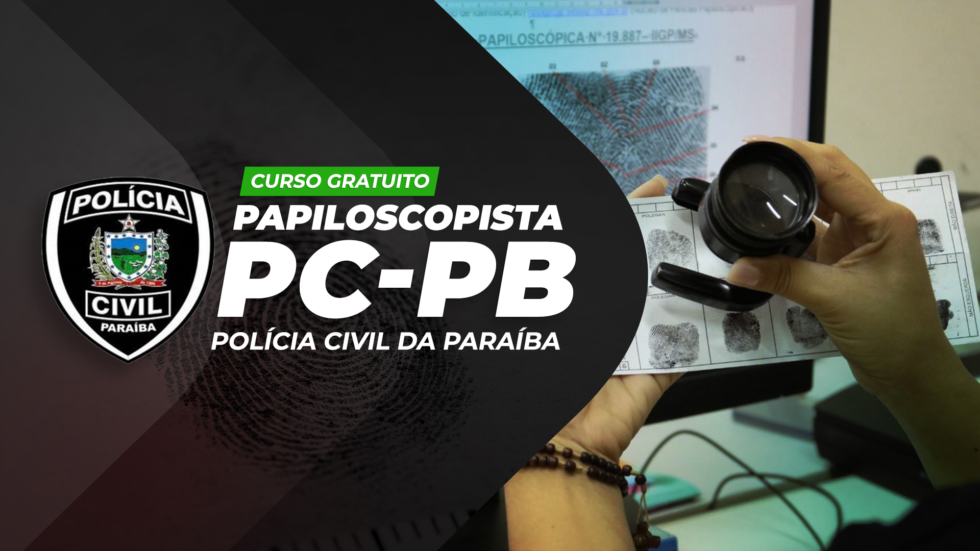 PC PB - Papiloscopista da Polícia Civil da Paraíba - GRATUITO