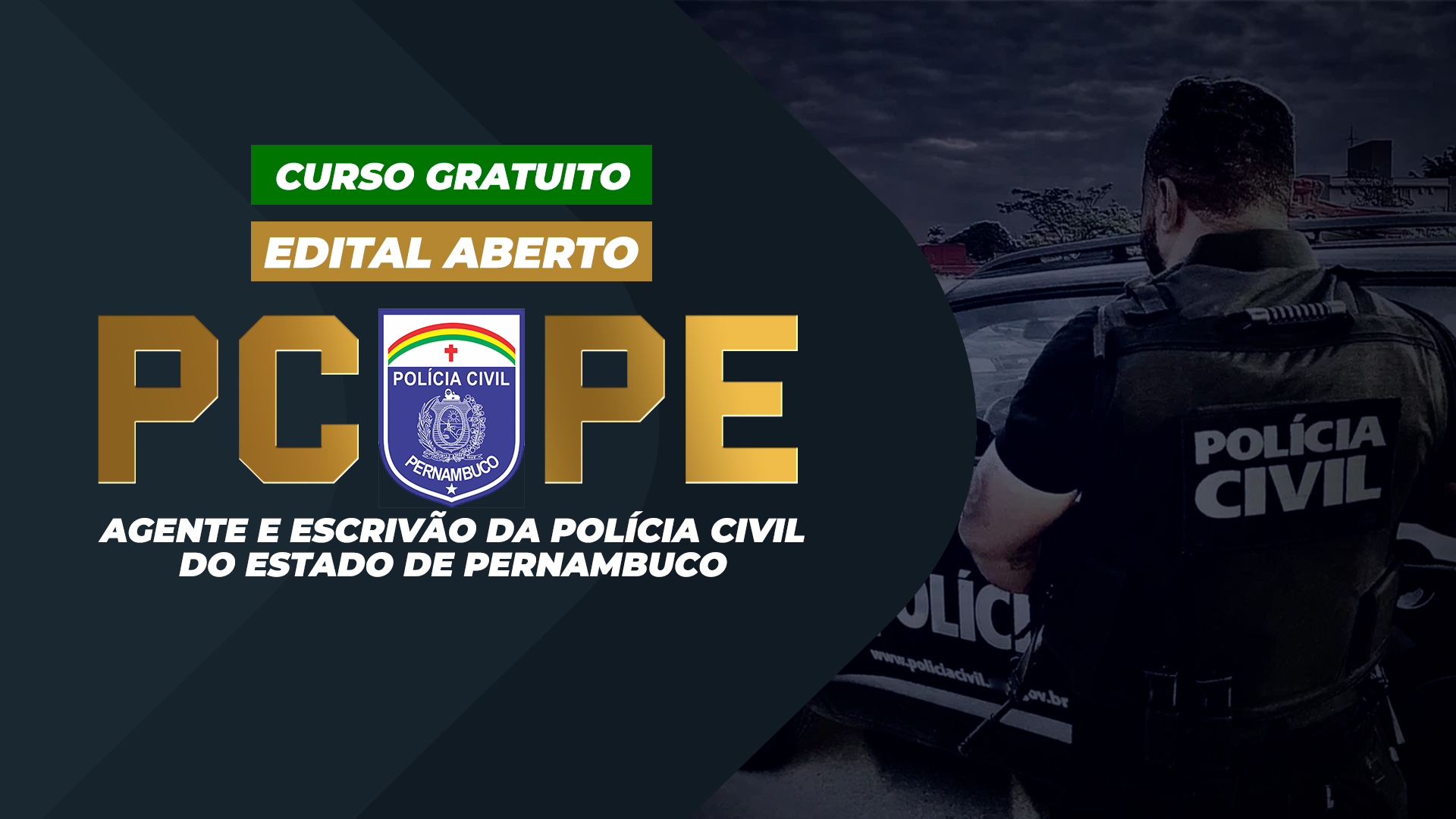 PC PE - Agente e Escrivão da Polícia Civil do Estado de Pernambuco - Gratuito