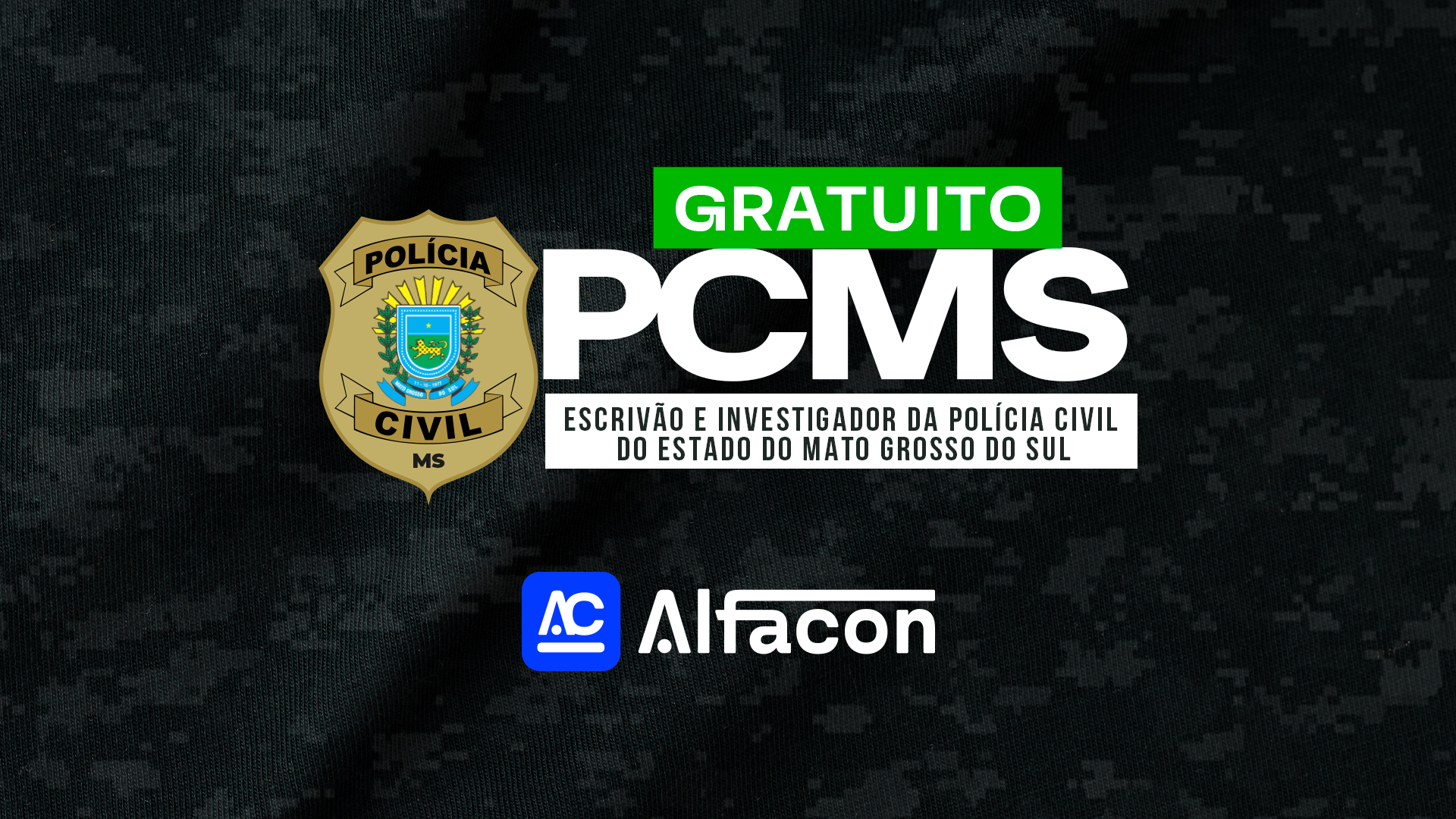 PC MS - Escrivão e Investigador da Polícia Civil do Estado do Mato Grosso do Sul - GRATUITO