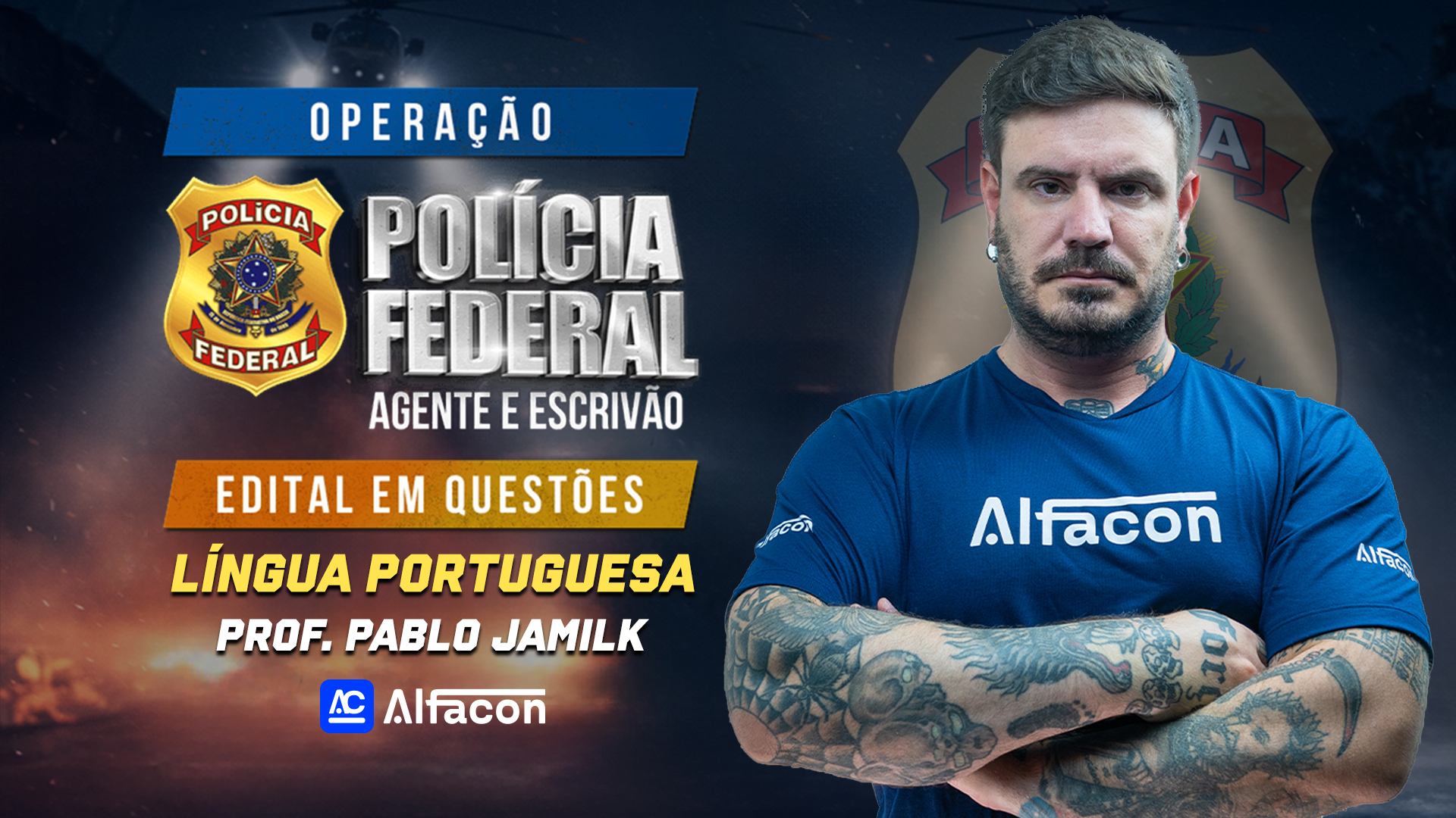 Operação  PF - Edital em  Questões | L. Portuguesa com Pablo Jamilk