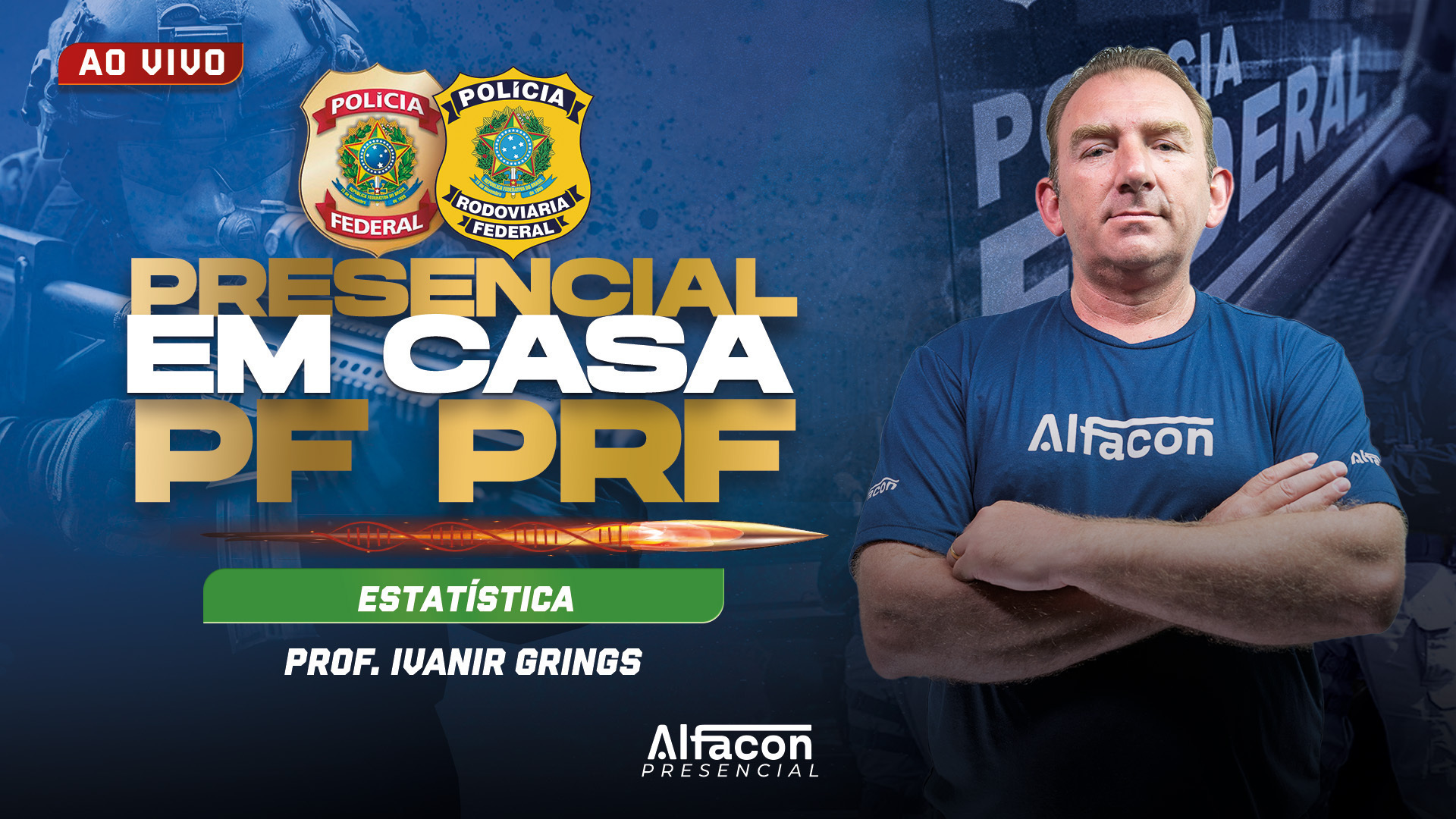 PRESENCIAL EM CASA - PF / PRF - Estatística | Profº Ivanir Grings