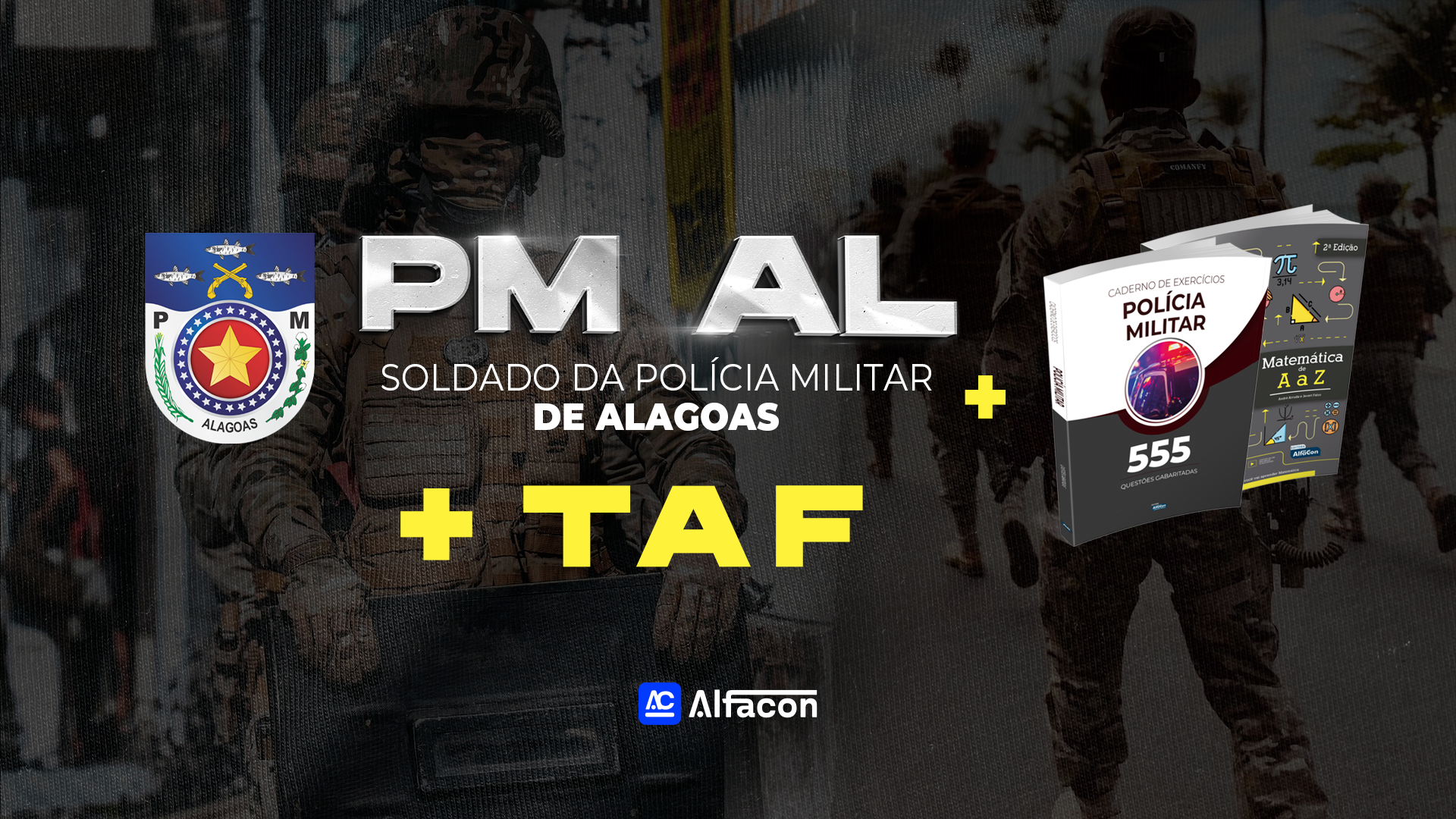 COMBO - PM AL  Soldado da Polícia Militar de Alagoas + Apostilas + TAF