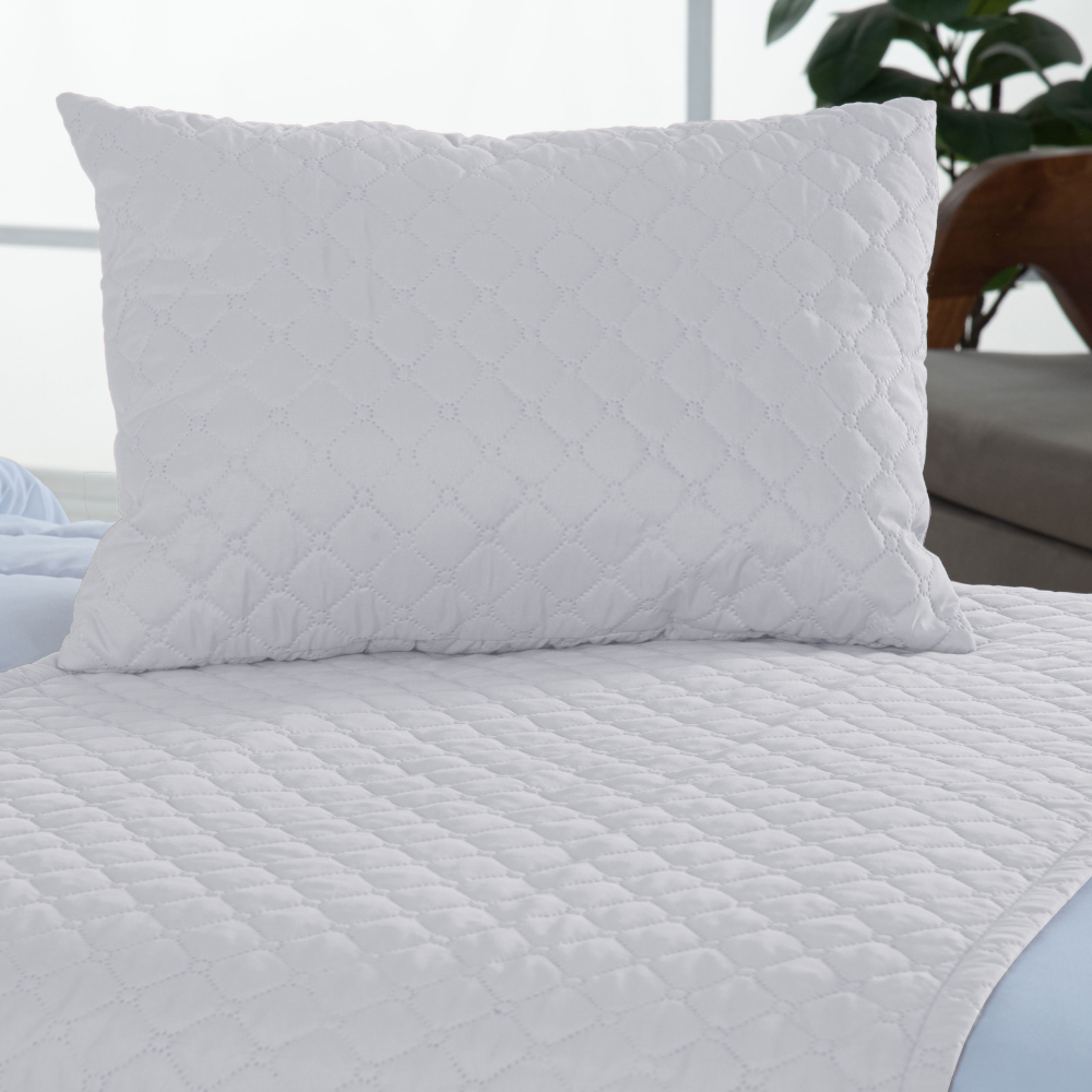 Kit Peseira de Cama Comfort 3 Peças Solteiro 100% Poliéster Microfibra Com Almofadas Cheias Matelado Ultrassônico